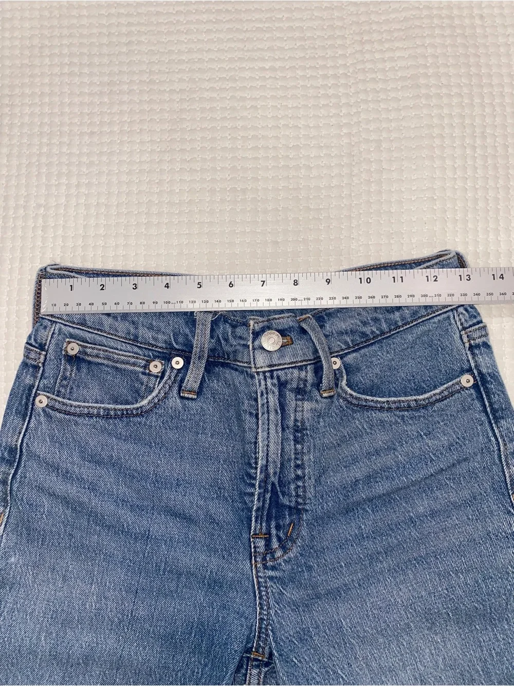 Madewell The Perfect Vintage Jean Women 24P Blue High Rise Straight‎ Crop Ankle